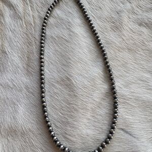 Elegant Silver Beaded Necklace